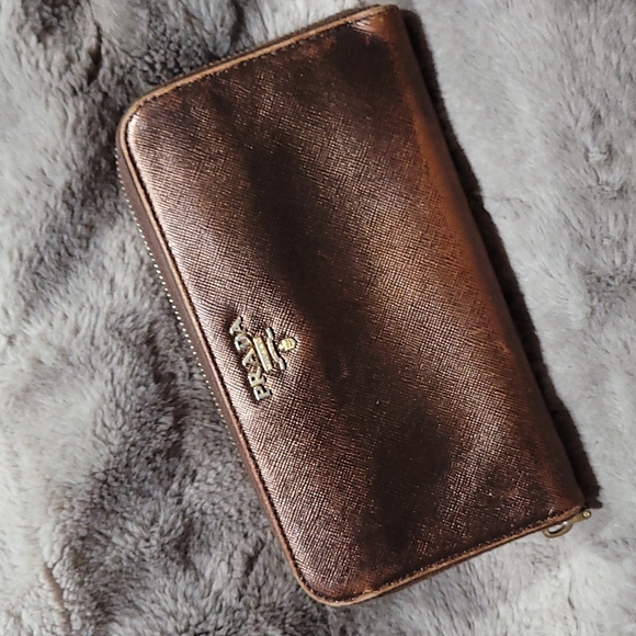 Prada Zip Wallet | Plum Saffiano Leather - Picture 16 of 16